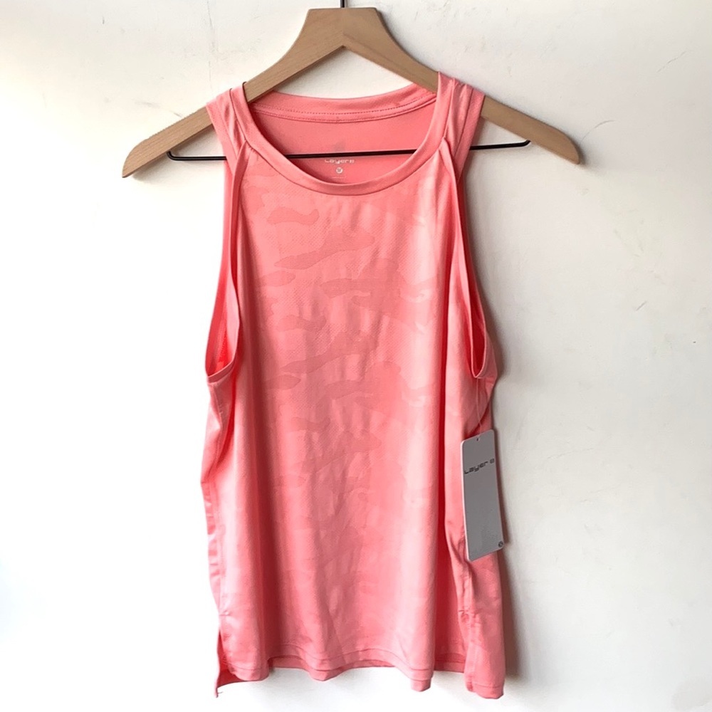 Layer 8 Pink High Low Muscle Tee, Size M, NWT